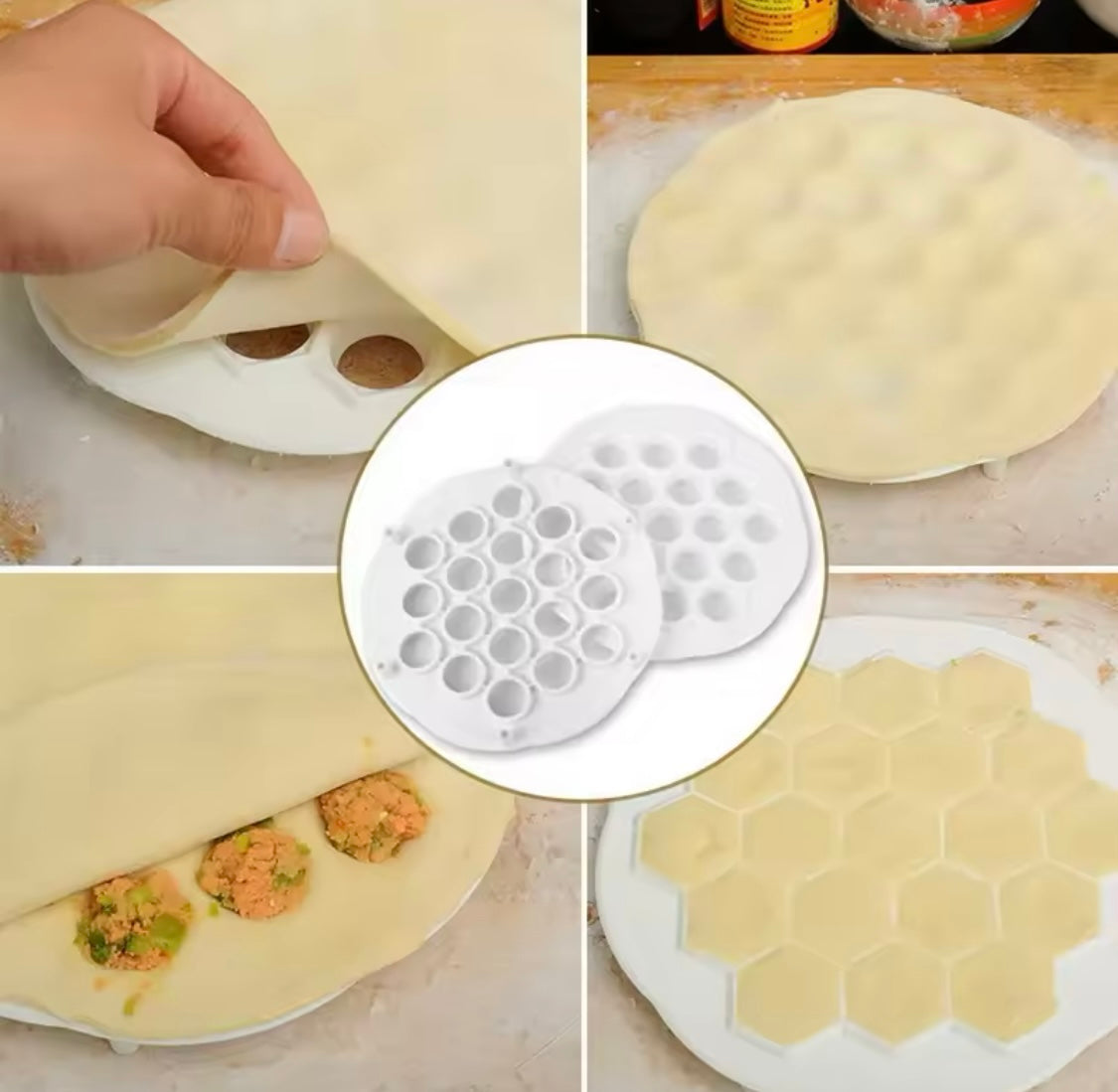 Metal Dumpling Mould, Kitchen Dough Press Dumpling Maker, Kitchen Utensils Tool, Handmade Dumpling Mould And Cutter Metal Dumpling Mould, Kitchen Dough Press Dumpling Maker, Kitchen Utensils Tool, Handmade Dumpling Mould And Cutter